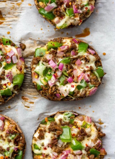 Easy Pizza Stuffed Portobello Mushrooms