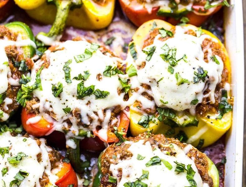 Quinoa Lasagna Stuffed Peppers